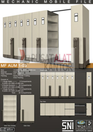 Mobile File Mekanik Alba MF AUM 1-03 ( 40 Compartments )