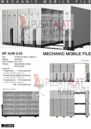 Mobile File Mekanik Alba MF AUM 3-03 ( 120 Compartments )