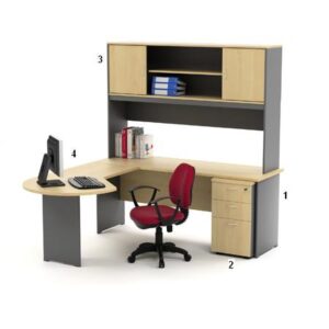 Meja Kantor Highpoint Kozy Mercury Series Workstation 2