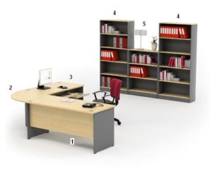 Meja Kantor Highpoint Kozy Mercury Series Workstation 4