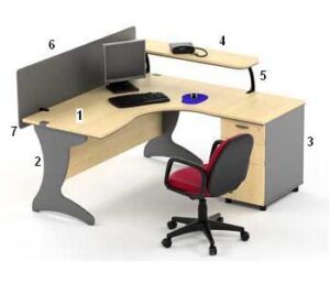 Meja Kantor Highpoint Nine Series Oxford Workstation 1