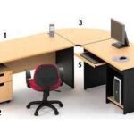 Meja Kantor Highpoint One Series Beech Workstation 1