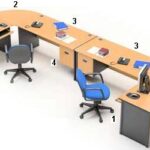 Meja Kantor Highpoint One Series Beech Workstation 3